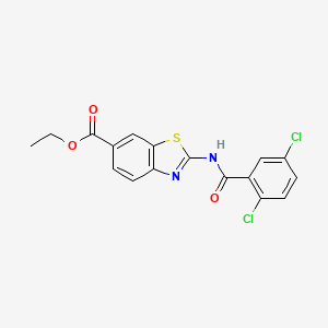 molecular formula C17H12Cl2N2O3S B2997084 Ethyl 2-(2,5-dichlorobenzamido)benzo[d]thiazole-6-carboxylate CAS No. 888409-56-1