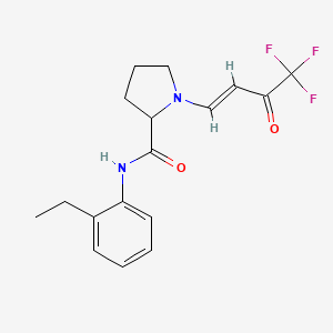 molecular formula C17H19F3N2O2 B2997095 N-(2-ethylphenyl)-1-[(E)-4,4,4-trifluoro-3-oxobut-1-enyl]pyrrolidine-2-carboxamide CAS No. 1009691-02-4