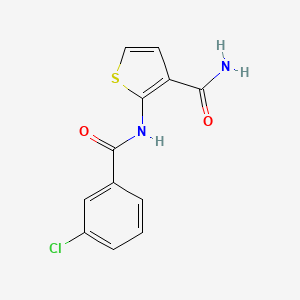 molecular formula C12H9ClN2O2S B2997116 2-(3-Chlorobenzamido)thiophene-3-carboxamide CAS No. 864941-19-5