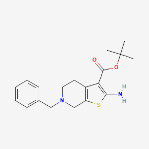 molecular formula C19H24N2O2S B2997175 tert-butyl 2-amino-6-benzyl-5,7-dihydro-4H-thieno[2,3-c]pyridine-3-carboxylate CAS No. 872530-68-2