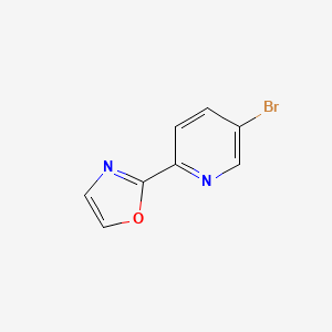 molecular formula C8H5BrN2O B2997189 2-(5-Bromopyridin-2-YL)oxazole CAS No. 1201643-61-9