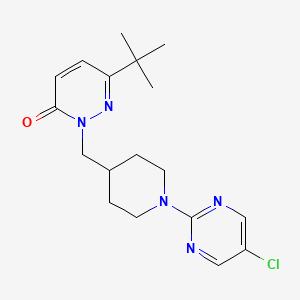 molecular formula C18H24ClN5O B2997225 6-Tert-butyl-2-{[1-(5-chloropyrimidin-2-yl)piperidin-4-yl]methyl}-2,3-dihydropyridazin-3-one CAS No. 2097917-22-9