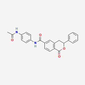 molecular formula C24H20N2O4 B2997251 N-(4-acetamidophenyl)-1-oxo-3-phenyl-3,4-dihydroisochromene-6-carboxamide CAS No. 853889-85-7