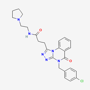 3-[4-(4-chlorobenzyl)-5-oxo-4,5-dihydro[1,2,4]triazolo[4,3-a]quinazolin-1-yl]-N-(2-pyrrolidin-1-ylethyl)propanamide