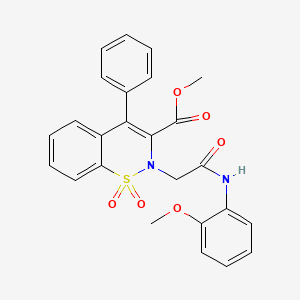 methyl 2-(2-((2-methoxyphenyl)amino)-2-oxoethyl)-4-phenyl-2H-benzo[e][1,2]thiazine-3-carboxylate 1,1-dioxide