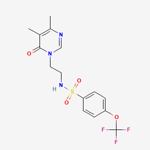 N-(2-(4,5-dimethyl-6-oxopyrimidin-1(6H)-yl)ethyl)-4-(trifluoromethoxy)benzenesulfonamide