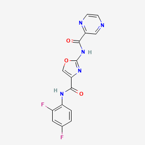 N-(2,4-difluorophenyl)-2-(pyrazine-2-carboxamido)oxazole-4-carboxamide