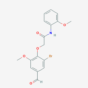 2-(2-bromo-4-formyl-6-methoxyphenoxy)-N-(2-methoxyphenyl)acetamide