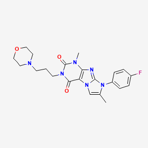6-(4-Fluorophenyl)-4,7-dimethyl-2-(3-morpholin-4-ylpropyl)purino[7,8-a]imidazole-1,3-dione