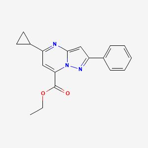 Ethyl 5-cyclopropyl-2-phenylpyrazolo[1,5-a]pyrimidine-7-carboxylate