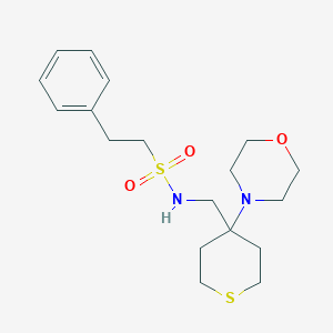 N-[(4-Morpholin-4-ylthian-4-yl)methyl]-2-phenylethanesulfonamide