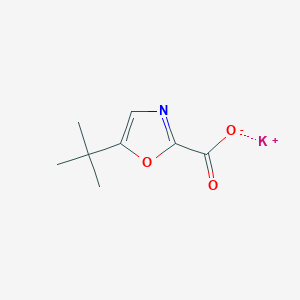 molecular formula C8H10KNO3 B2997276 Potassium;5-tert-butyl-1,3-oxazole-2-carboxylate CAS No. 2408957-68-4