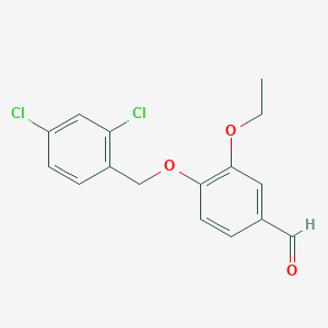 molecular formula C16H14Cl2O3 B2997283 4-[(2,4-Dichlorobenzyl)oxy]-3-ethoxybenzaldehyde CAS No. 331464-01-8