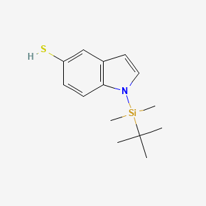 molecular formula C14H21NSSi B2997284 1-[Tert-butyl(dimethyl)silyl]indole-5-thiol CAS No. 2445793-46-2