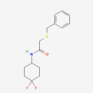 molecular formula C15H19F2NOS B2997286 2-(benzylthio)-N-(4,4-difluorocyclohexyl)acetamide CAS No. 2034561-16-3