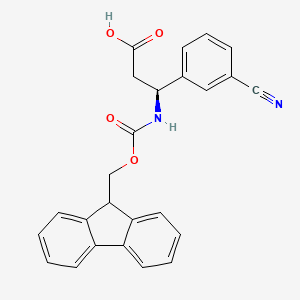molecular formula C25H20N2O4 B2997293 Fmoc-(S)-3-Amino-3-(3-cyano-phenyl)-propionic acid CAS No. 507472-23-3