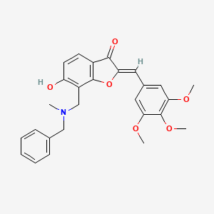 (Z)-7-((benzyl(methyl)amino)methyl)-6-hydroxy-2-(3,4,5-trimethoxybenzylidene)benzofuran-3(2H)-one