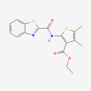 Ethyl 2-(benzo[d]thiazole-2-carboxamido)-4,5-dimethylthiophene-3-carboxylate
