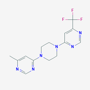 4-Methyl-6-{4-[6-(trifluoromethyl)pyrimidin-4-yl]piperazin-1-yl}pyrimidine