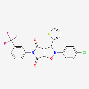 2-(4-chlorophenyl)-3-(2-thienyl)-5-[3-(trifluoromethyl)phenyl]dihydro-2H-pyrrolo[3,4-d]isoxazole-4,6(3H,5H)-dione