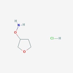 molecular formula C4H10ClNO2 B2997383 O-(Oxolan-3-yl)hydroxylamine;hydrochloride CAS No. 169956-76-7