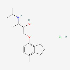 molecular formula C17H28ClNO2 B2997387 1-[(7-methyl-2,3-dihydro-1H-inden-4-yl)oxy]-3-(propan-2-ylamino)butan-2-ol;hydrochloride CAS No. 1217094-53-5