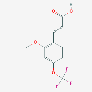 3-[2-Methoxy-4-(trifluoromethoxy)phenyl]prop-2-enoic acid