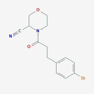 4-[3-(4-Bromophenyl)propanoyl]morpholine-3-carbonitrile