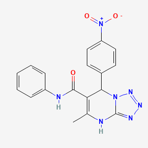 5-methyl-7-(4-nitrophenyl)-N-phenyl-4,7-dihydrotetrazolo[1,5-a]pyrimidine-6-carboxamide