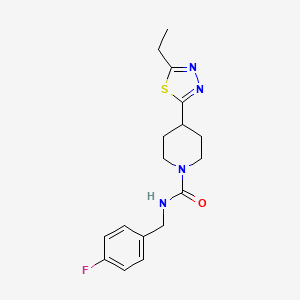 4-(5-ethyl-1,3,4-thiadiazol-2-yl)-N-(4-fluorobenzyl)piperidine-1-carboxamide