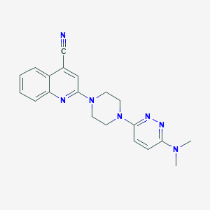 2-[4-[6-(Dimethylamino)pyridazin-3-yl]piperazin-1-yl]quinoline-4-carbonitrile