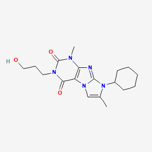 8-cyclohexyl-3-(3-hydroxypropyl)-1,7-dimethyl-1H-imidazo[2,1-f]purine-2,4(3H,8H)-dione