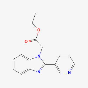 Ethyl 2-(2-(3-pyridyl)benzimidazolyl)acetate