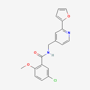 5-chloro-N-((2-(furan-2-yl)pyridin-4-yl)methyl)-2-methoxybenzamide