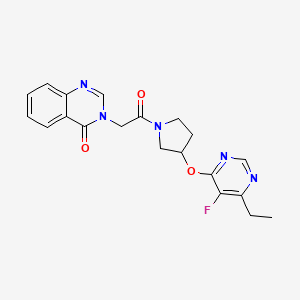 3-(2-(3-((6-ethyl-5-fluoropyrimidin-4-yl)oxy)pyrrolidin-1-yl)-2-oxoethyl)quinazolin-4(3H)-one