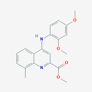 Methyl 4-((2,4-dimethoxyphenyl)amino)-8-methylquinoline-2-carboxylate