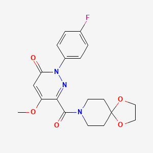 6-(1,4-Dioxa-8-azaspiro[4.5]decane-8-carbonyl)-2-(4-fluorophenyl)-5-methoxypyridazin-3-one