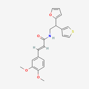 (2E)-3-(3,4-dimethoxyphenyl)-N-[2-(furan-2-yl)-2-(thiophen-3-yl)ethyl]prop-2-enamide
