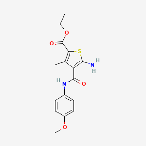 Ethyl 5-amino-4-[(4-methoxyphenyl)carbamoyl]-3-methylthiophene-2-carboxylate