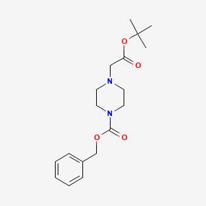 molecular formula C18H26N2O4 B2997464 4-(2-叔丁氧基-2-氧代乙基)哌嗪-1-甲酸苄酯 CAS No. 112275-51-1