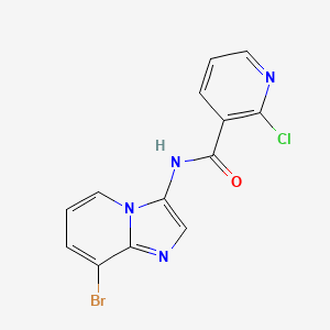 molecular formula C13H8BrClN4O B2997473 N-{8-bromoimidazo[1,2-a]pyridin-3-yl}-2-chloropyridine-3-carboxamide CAS No. 2094876-71-6