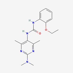 molecular formula C17H23N5O2 B2997487 1-(2-(Dimethylamino)-4,6-dimethylpyrimidin-5-yl)-3-(2-ethoxyphenyl)urea CAS No. 1448122-41-5