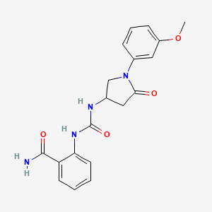 2-(3-(1-(3-Methoxyphenyl)-5-oxopyrrolidin-3-yl)ureido)benzamide