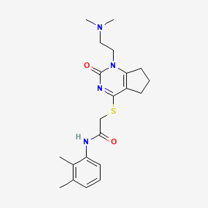 2-((1-(2-(dimethylamino)ethyl)-2-oxo-2,5,6,7-tetrahydro-1H-cyclopenta[d]pyrimidin-4-yl)thio)-N-(2,3-dimethylphenyl)acetamide