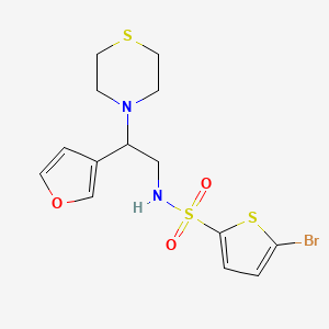5-bromo-N-(2-(furan-3-yl)-2-thiomorpholinoethyl)thiophene-2-sulfonamide