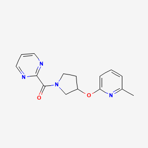 (3-((6-Methylpyridin-2-yl)oxy)pyrrolidin-1-yl)(pyrimidin-2-yl)methanone