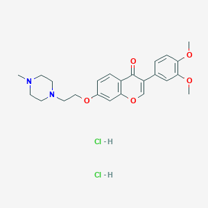 3-(3,4-dimethoxyphenyl)-7-(2-(4-methylpiperazin-1-yl)ethoxy)-4H-chromen-4-one dihydrochloride