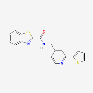 N-((2-(thiophen-2-yl)pyridin-4-yl)methyl)benzo[d]thiazole-2-carboxamide