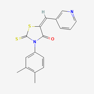 (E)-3-(3,4-dimethylphenyl)-5-(pyridin-3-ylmethylene)-2-thioxothiazolidin-4-one