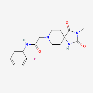 N-(2-fluorophenyl)-2-(3-methyl-2,4-dioxo-1,3,8-triazaspiro[4.5]decan-8-yl)acetamide